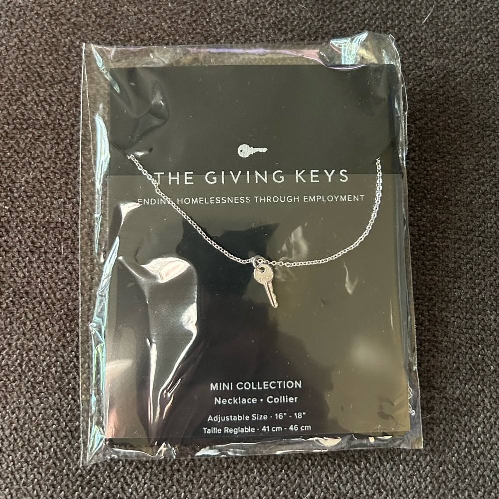 The Giving Keys Mini Key Necklace - Silver